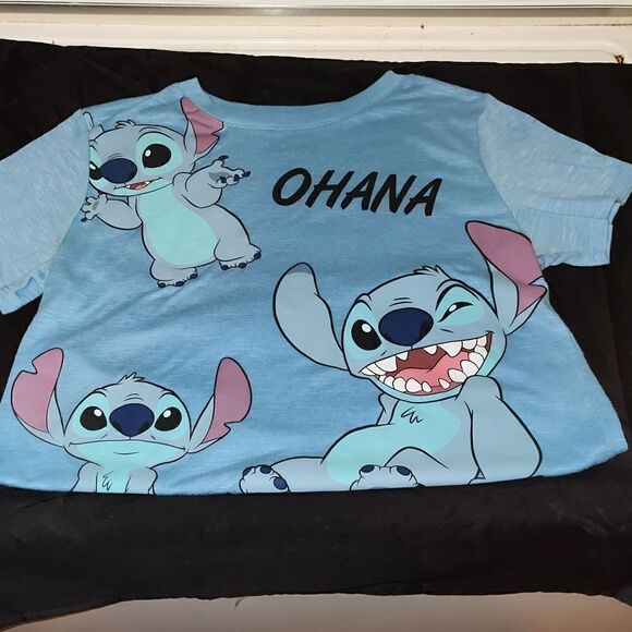 Disney Girl's Ohana Stitch Short Sleeve T-Shirt M(7-9) - Picture 1 of 3